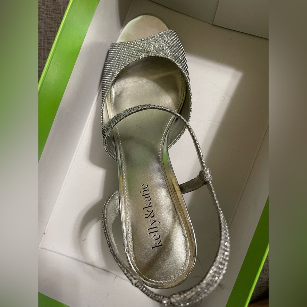 Kelly & Katie Glittering Silver Heels